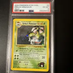 Pokemon TCG Erika's Venusaur Gym Challenge EXMT Holographic Psa 6￼ - Image 1