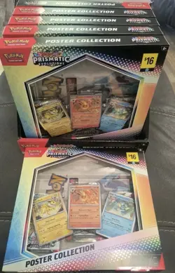 Pokemon Prismatic Evolutions Poster Collection Set Of 6 Lot TCG collectible - Image 1