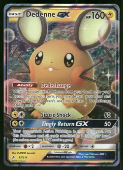 Dedenne GX 57/214 Ultra Rare Holo NM Pokemon SM - Unbroken Bonds - Image 1