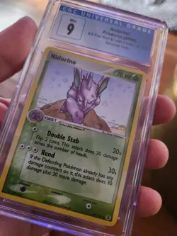(POP 11) CGC 9 MINT Nidorino Reverse Holo 41/112 EX Fire Red Leaf Green Pokemon - Image 2