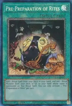 Yugioh! LP Pre-Preparation of Rites - RA01-EN055 - Prismatic Collector's Rare - - Image 1