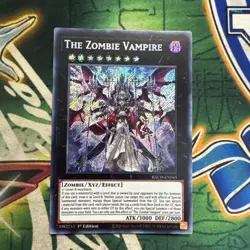 Yugioh! The Zombie Vampire BACH-EN045 Secret Rare 1st Edition NM - Image 1