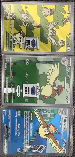 Pokemon Obsidian Flames Lot of 3 Cards - Pidgeot Ex SIR, Pidgeotto IR, Pidgey IR - Image 1