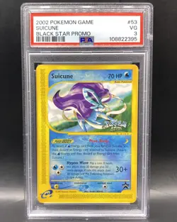 2002 Pokemon 4 Ever Black Star Promo #53 Suicune PSA 3 e-Reader Movie Promo Card - Image 1