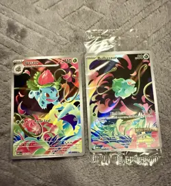 Pokemon Cards Bulbasaur & Ivysaur Ex Mega Evolution Gold Star 133 & 134/132 Holo - Image 1