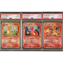 PSA 10 Charmander Charmeleon Charizard Set 003/032 CLL Pokemon Card Classic JP - Image 1