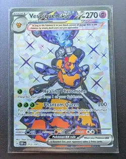 Vespiquen EX - Obsidian Flames Full Art Ultra Rare Holo Card 212/197 - Near Mint - Image 1