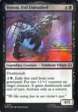 Venom, Evil Unleashed Foil C Marvel's Spider-Man 71 NM - Image 1