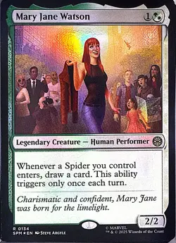 Mary Jane Watson Foil R Marvel's Spider-Man 134 NM - Image 1