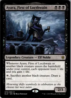 Ayara, First of Locthwain Throne of Eldraine NM Magic: The Gathering Normal - Image 1
