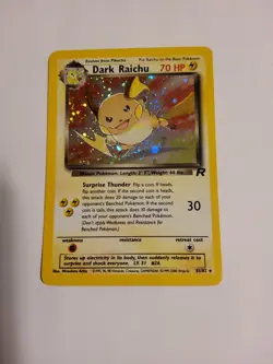 Pokemon Dark Raichu HOLO 83/82 Team Rocket Excellent!! - Image 1