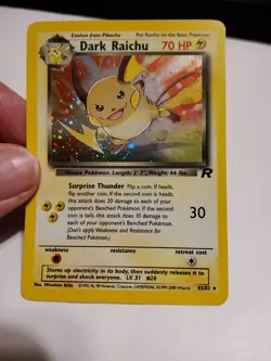 Pokemon Dark Raichu HOLO 83/82 Team Rocket Excellent!! - Image 4