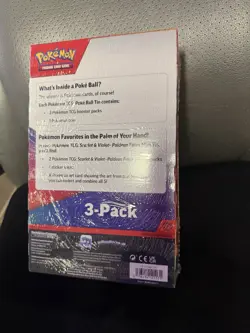 Sam's Club Three Pack Pokemon, Palafin Maushold Tins Sealed Paldean Fates_ - Image 2