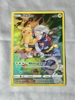 2022 POKEMON SWORD & SHIELD LOST ORIGIN #TG05 FULL ART/PIKACHU NM - Image 1