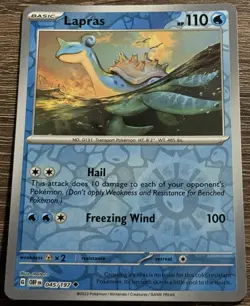 Pokemon, Obsidian Flames (OBF) - Lapras, #045/197 - Reverse Holo NM/M (L) - Image 1
