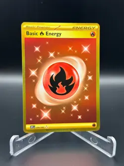 2023 Pokemon Scarlet and Violet Obsidian Flames 230/197 Basic Fire Energy HR - Image 1