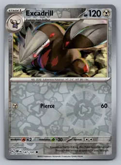 Excadrill - 147/197 - NM - Uncommon Reverse Holo - Obsidian Flames - Pokemon TCG - Image 1