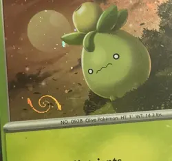 Pokemon TCG Smoliv Black Star Promos SVP023 Promo Cosmos Holo Rare HD Swirl💫 - Image 1
