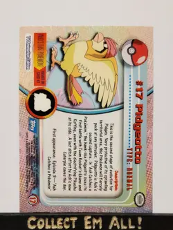 Pokemon Topps 1st Print Holo Foil Pidgeotto #17 (Blue Logo First Printing) NM - Image 2