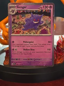 Pokemon Gengar 094/165 Sv: Scarlet & Violet 151 PROMO COSMO HOLO SWIRL NEAR MINT - Image 1