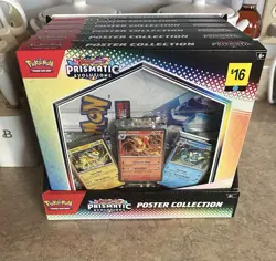Pokemon TCG: Prismatic Evolutions - Poster Collection Sealed Lot Of 6 W/ Display - Image 1