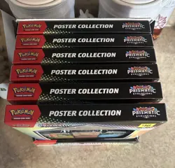 Pokemon TCG: Prismatic Evolutions - Poster Collection Sealed Lot Of 6 W/ Display - Image 2