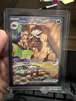 Pokemon TCG Arven's Mabosstiff EX #235/182 Sv10: Destined Rivals SAR - Image 1