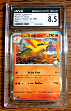 Ethan's Typhlosion Holo Rare #034 - CGC NM/MINT+ 8.5 - Destined Rivals - Pokemon - Image 1