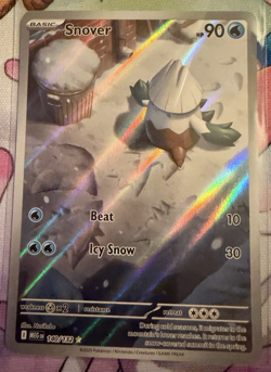 Snover 140/132 Illustration Rare Me01: Mega Evolution Holo IR Pokemon TCG NM - Image 1
