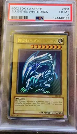 2002 Blue-Eyes White Dragon SDK-001 Starter Deck: Kaiba PSA 6 - Image 1