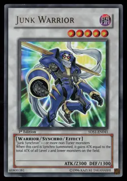 Yugioh Junk Warrior 5DS1-EN041 1st Edition Ultra Rare NM - Image 1