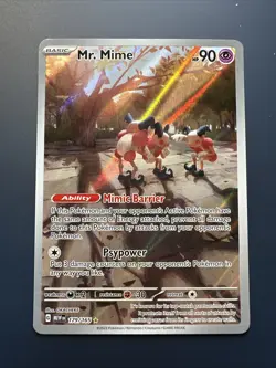 Pokemon TCG Scarlet & Violet 151 Mr. Mime Illustration Rare Holo Card 179/165 - Image 1