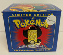 Limited Edition 23k Gold-Plated Pokemon Trading Card from Burger King Charizard - Image 1