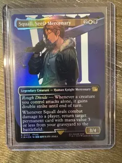 Magic The Gathering Final Fantasy Borderless Foil Squall, SeeD Mercenary #0402 - Image 1