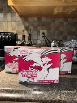 Pokemon TCG Scarlet & Violet White Flare ETB Sealed Lot of 3 New! - Image 1