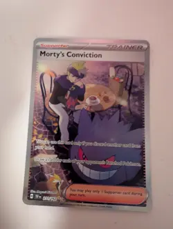 Pokemon Morty's Conviction Special Illustration Rare Temporal Forces 211/162 - Image 1