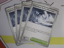 4x Calamitous Snowy Mountain 174/193 Playset Paldea Evolved - Image 1