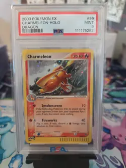 Pokemon TCG Charmeleon EX Dragon 99/97 Holo Secret Rare PSA 9 - Image 1