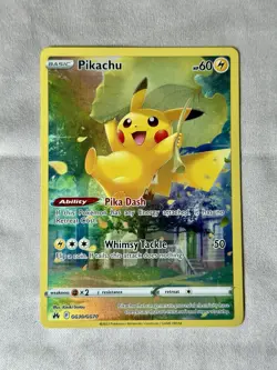 2023 POKEMON SWORD AND SHIELD CROWN ZENITH GG30 FULL ART PIKACHU NM - Image 1