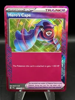 Hero's Cape 152/162 Sv05: Temporal Forces Holo Ace Spec Rare NM Pokemon 2024 - Image 1