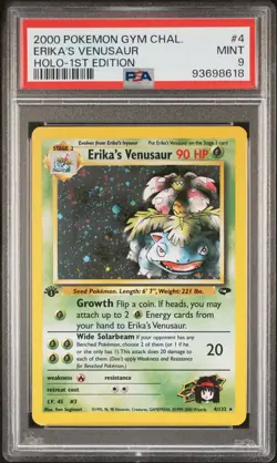2000 POKEMON GYM CHALLENGE HOLO-1ST ED #4 ERIKA'S VENUSAUR PSA 9 - Image 1