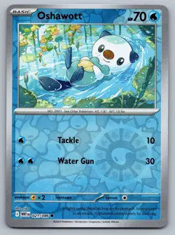 Oshawott 021/086 Pokemon Scarlet & Violet Sv: White Flare Reverse Holo - Image 1