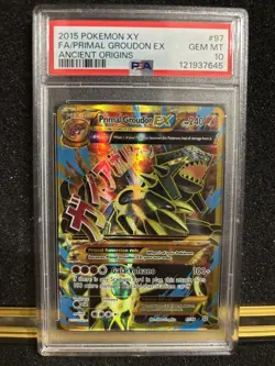 PSA 10 Fa/Primal Groudon Ex 2015 Pokemon Xy Ancient Origins #97 - Image 1