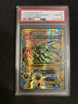 PSA 10 Fa/Primal Groudon Ex 2015 Pokemon Xy Ancient Origins #97 - Image 3