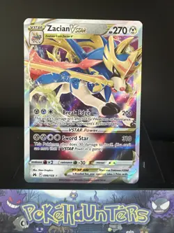 Pokemon Card Zacian VSTAR 096/159 Half Art Crown Zenith Near Mint - Image 1