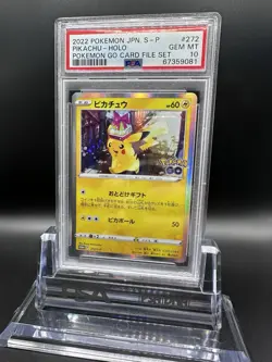 2022 pikachu holo Japanese PSA 10 272/S-P Pokemon Go Card File Set - Image 2
