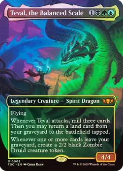 Teval, the Balanced Scale 8 Foil NM MTG Commander: Tarkir Dragonstorm Magic - Image 1