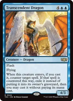 Transcendent Dragon 22 Non-Foil NM MTG Commander: Tarkir Dragonstorm Magic - Image 1