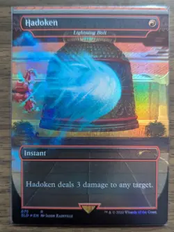 MTG Hadoken - Lightning Bolt Foil from Secret Lair Drop NM - Image 1