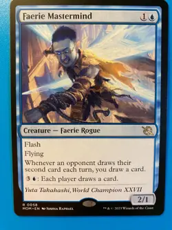 MTG 1x Faerie Mastermind # 58 March of the Machines Magic the Gathering x1 NM - Image 1